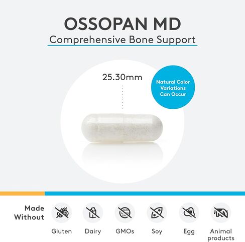 XYMOGEN Ossopan MD - Bone Strength & Structural Support - Microcrystalline Hydroxyapatite with Vitamins & Minerals - MCHC Bone Formula - Gluten-Free, Dairy-Free, & Non-GMO - 120 Capsules in Saudi Arabia