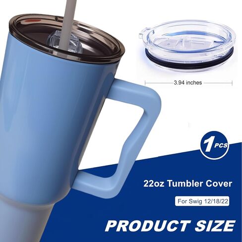 متوافق مع استبدال أغطية Swig، عبوة واحدة من غطاء الكوب البديل بالضغط 22oz متوافق مع كوب Swig 12/18/22oz. in Saudi Arabia