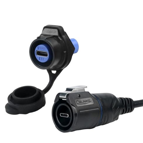 1 قطعة Type-C USB 3.1 موصل IP67 مقاوم للماء 5A واجهة البيانات والطاقة شحن سريع موصل مقبس نقل البيانات (قابس التوصيل B ، كابل 0.5 متر) in Saudi Arabia