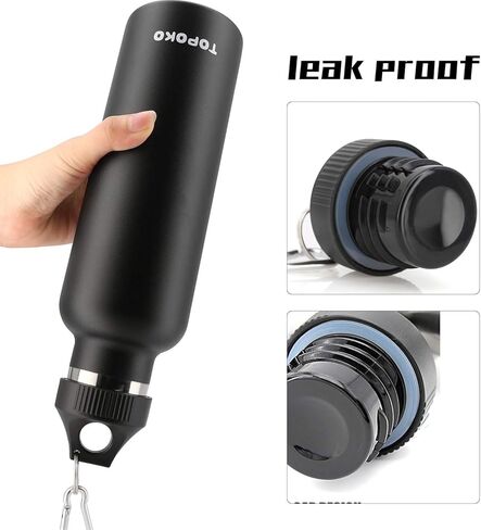 غطاء بديل للقارورة المائية ذات الفم القياسي 12، 18، 21، 24 أونصة وزجاجات حديثة بسيطة بسعة 12-64 أونصة، ملحقات زجاجة مياه بغطاء ملتوي مانع للتسرب وخالية من مادة BPA in Kuwait