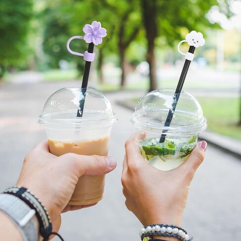 Auidy 20 Pcs Straw Toppers Compatible with Stanley Cups Silicone Cute Toppers for Cups 30&40 Oz Tumbler Accessories 10mm Straw Covers in Kuwait