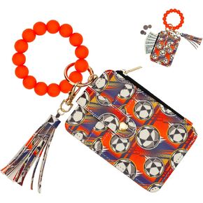 World Cup Soccer Coin Purse for Women, Card Holder Wallet with Wristlet Keychain, Soccer Football Game Day Wallet Small Change Purse Credit Card Holder, Sports Fan Accessories Gifts for Women Men Kids in Kuwait