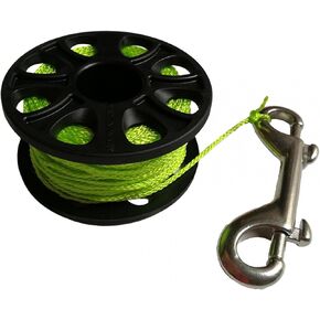 Diving Reel Finger Spool 98.43ft, Double Ended Bolt Snap Clip for Divers Fishing Underwater Sports, Green in Kuwait