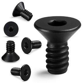 #4-40x1/4 Flat Head Socket Cap Screws (25pcs) 10.9 Grade Carbon Steel Hex Socket Countersunk Flat Head Screw Bolts Machine Screws Fasteners, Fully Threaded, Black Oxide in Kuwait