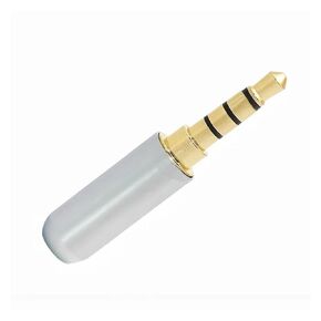 Fengpeng 1/5 قطعة 3.5 مم موصل صوت 4 أقطاب سماعة رأس جاك ذكر قابس سماعة إصلاح كابل لحام سلك DIY AUX .5 محول (فضي غير لامع، 5 قطع) in Kuwait