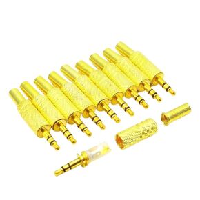 fengpeng صوت موسيقي 4/50/100 قطعة 3.5 مم/(1/8 بوصة جاك) مقبس توصيل DIY ذكر زنبركي .5 مم 1/8 بوصة TRS محول صوت ستيريو (50 قطعة) in Kuwait