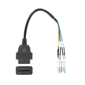 Fengpeng obdii 16 دبوس obd obd2 أنثى k خط يمكن البلوز تستر موصل سيارة التشخيص تمديد وصلة كابل ضفيرة in Kuwait