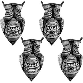 4 Pack Easter Neck Gaiter, Cooling Breathable Face Mask UV Protection Scarf Hiking Bandana for Men/Women in Kuwait