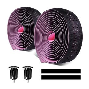 1 Pair Bike Handlebar Tape – Non-Slip & Stain-Resistant Bar Tape, Shock Absorbing Silicone + EVA, Breathable & Durable (Chameleon Purple, Set of 2) in Saudi Arabia