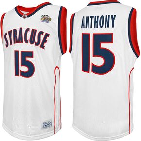 Original Retro Brand NCAA Syracuse Orange Carmelo Anthony #15 White Tackle Twill Jersey, XX-Large in Kuwait
