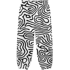Kids Athletic Pants Abstract Line Print, Casual Sweatpants Jogger with Pockets for Boy Girl 3T in Kuwait