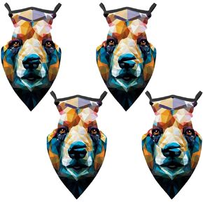 4 Pieces Starfish Neck Gaiter Bandana Face Mask, Sun Cooling Scarf Gator Cover Head for Men Women in Kuwait