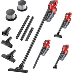 مكنسة كهربائية لاسلكية لبطارية ميلووكي M18 18 فولت، مكنسة كهربائية محمولة بقدرة 500 واط مع فلتر قابل للغسل، مكنسة كهربائية محمولة لسجاد الأرضية وشعر الحيوانات الأليفة من الخشب الصلب (البطارية غير متضمنة) in Kuwait