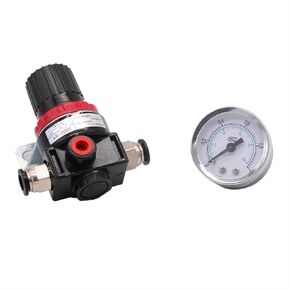 AR2000 G1/4" Pneumatic Air Compressor Pressure Regulator Reduction Valve AR-2000 W Fittings 4 6 8 10 12mm(AR2000 Fitting 12mm) in Saudi Arabia