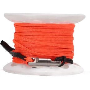 Diving Reel 15m Compact Fluorescent Orange Spool with Double End Snap for Wreck and Cave Diving Lightweight Safety Line Reel for Enthusiasts in Kuwait