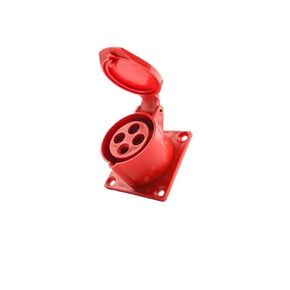 Industrial Aviation Plug Non-Explosion-Proof Socket Connector Three-Phase Waterproof Construction site Docking 3 core 4 5 Holes 16A/32A(Four core 32A Concealed Socket) in Saudi Arabia