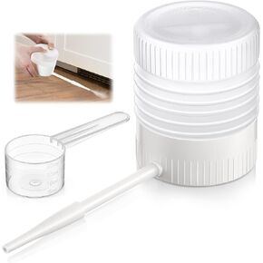 عبوة واحدة من منفضة مسحوق الأرض الدياتومي، أداة توزيع غبار محمولة قابلة لإعادة الملء مقاس 6 بوصات مع فوهة دقيقة، بخاخ مسحوق خفيف الوزن للتطبيق الدقيق في الشقوق وزوايا الألواح (أبيض) in Kuwait