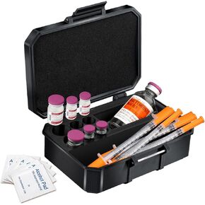 حافظة ببتيد 3/10/30 مل للثلاجة، مساحة للحقن ومناديل تحضير الجلد، حامل قارورة، غطاء مبطن بإسفنجة سميكة للغاية، حقيبة تخزين قارورة مناسبة للثلاجة والفريزر in Kuwait