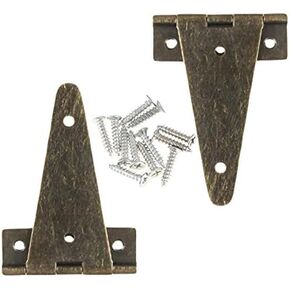 Antique Hinges,Bronze Decorative,Wooden Box Hinge,2pcs Antique Bronze Flat T Hinge for Barn Gates Vintage Jewelry Wooden Box Hinges Kitchen Cabinet Door Gate Household Supplies Butt Hinges in Kuwait