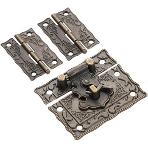 مزلاج اقفال الصناديق مزلاج غلق بمشبك قفل حقيبة خزانة العتيقة برونزية مجوهرات حالة خشبية الأجهزة خمر الموضة القديمة in Kuwait