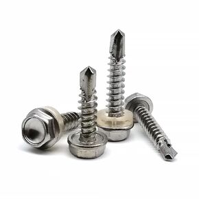 M4.2 M4.8 Stainless Steel External Hexagon Flange Head Drill Tail Screw Without Washer Gasket 10Pcs(4.2x38) in Kuwait
