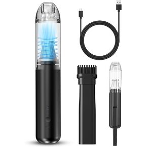 QQT Portable Cordless Handheld Vacuum Cleaner,8000/10000Pa Strong Suction,4-in-1 Mini Vacuum with 2 Modes,Practical and Detachable Nozzles,Lightweight for Home,Office, Car,Pet Hair Cleaning,Black in Saudi Arabia