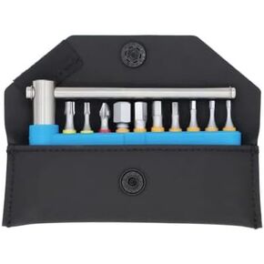 SPURCYCLE Titanium T-Tool Kit - Machined Pocket Multi-Tool with Magnetic Bit Storage, 10 Color-Coded Bits, Shapeshifting Handle, Lightweight 94g in Kuwait