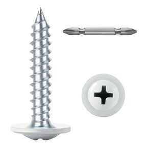 #8 x 3/4" Wood Screw (410Pcs) 2lb. White Head Alloy Steel Standard Thread Phillips Truss Head Fast Self Tapping in Saudi Arabia