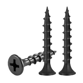 150pcs #6 × 2 inch High Hardness Drywall Screws, Sharp Point, Coarse Thread, Phillips Drive, Bugle Head, Black Wood Screws for Drywall, Sheetrock and Wood in Saudi Arabia