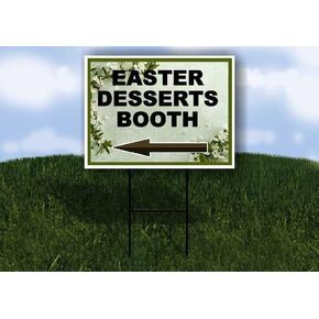 Easter Desserts Booth Spring Flowers Sage Green Up Arrows A-Frame Single Sided 23x23 in. sign in Kuwait