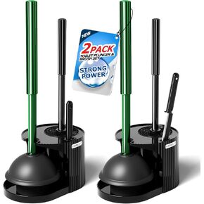 FORASTO 3 in 1 Toilet Brush and Plunger Set,Toilet Bowl Brush Plunger Set,Toilet Brush Plunger Combo,Cleaning Brush,Cleaning Supplies, Crevice Cleaning Brush, Bathroom Cleaning Tools, White in Saudi Arabia