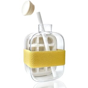 2-in-1 Ice 500ml Cube Bottle with Straw - Easy Press Ice Tray Water Bottle, Leak Proof Lid, Touch-free Vertical Ice Maker for Freezer, Travel, Gym & Home Use in Kuwait