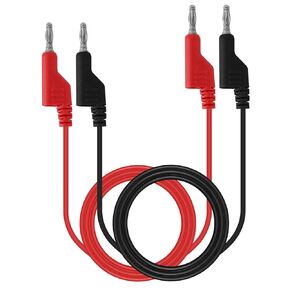 UMLIFE 8 قطع من سلاسل اختبار قابس الموز مزدوجة الأطراف، 1000 فولت 15 أمبير 3.5 قدم/1 متر كهربائي متعدد 4 مم قابس الموز، كابل الموز النحاسي المرن، لأسلاك الاختبار الكهربائية in Kuwait