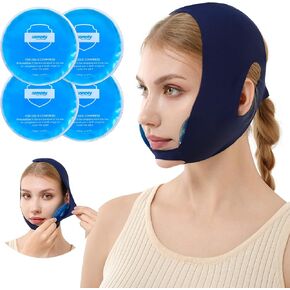 samply Small Gel Ice Packs for Boo Boos, Cold Packs for Injuries Reusable Pain Relief, Headaches and Toothaches,Eyes, Face, 4 Pack Mini Round Ice Packs with 2 Covers for Cold Compress, Dark Blue in Saudi Arabia