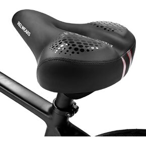 Wide Bike Seat Comfortable Oversized Bike Seats for Men Women Waterproof Bicycle Seat for Road Tricycle Commuter Exercise Bikes in Kuwait