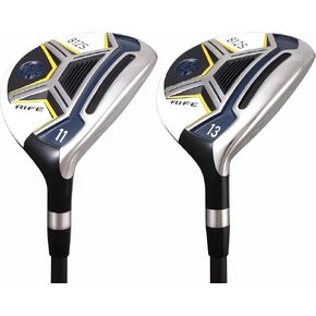 مجموعة كبار الرجال Rife 812s New Offset #11 + #13 Fairway Metal Wood Clubs مجموعة كبار فليكس اليد اليمنى مع مقاس كبير للرجال أسود Pro Velvet Grips مجموعة Fairway Wood + أغطية الرأس in Kuwait