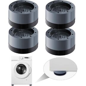 4PCS Universal Anti-Vibration Pads for Washing Machine, Dryer, Dishwasher - Non-Slip Rubber Feet Pads, Shock Absorber, Anti-Walk Mat, Noise Reduction, Stabilizer Gray Resin Fiber & TPU Rubber in Kuwait