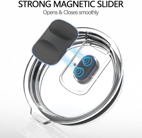 أغطية بديلة لغطاء الأكواب سعة 30/32 أونصة لأكواب YETI، كوب سعة 14/35 أونصة، عبوتان من أغطية الأكواب المقاومة للانسكاب أثناء السفر مع مفتاح منزلق مغناطيسي، خالية من مادة BPA in Kuwait