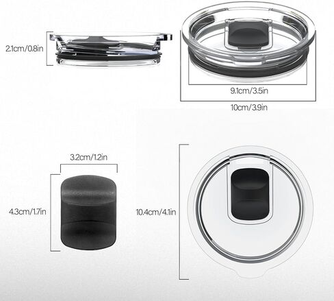 أغطية بديلة لغطاء الأكواب سعة 30/32 أونصة لأكواب YETI، كوب سعة 14/35 أونصة، عبوتان من أغطية الأكواب المقاومة للانسكاب أثناء السفر مع مفتاح منزلق مغناطيسي، خالية من مادة BPA in Kuwait
