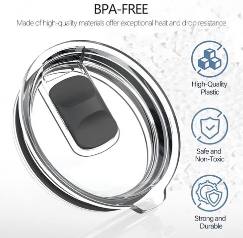 أغطية بديلة لغطاء الأكواب سعة 30/32 أونصة لأكواب YETI، كوب سعة 14/35 أونصة، عبوتان من أغطية الأكواب المقاومة للانسكاب أثناء السفر مع مفتاح منزلق مغناطيسي، خالية من مادة BPA in Kuwait