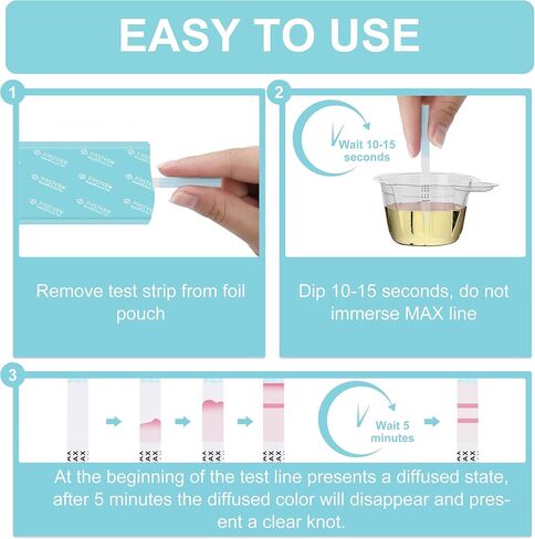 شرائط اختبار التبويض - 35 شريطًا، النتائج خلال 5 دقائق، شاشة واضحة، سهلة الاستخدام. in Kuwait