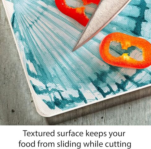 CounterArt Coral Life 3mm Tempered Glass Cutting Board 15" x 12" Serving Board Charcuterie Board in Saudi Arabia