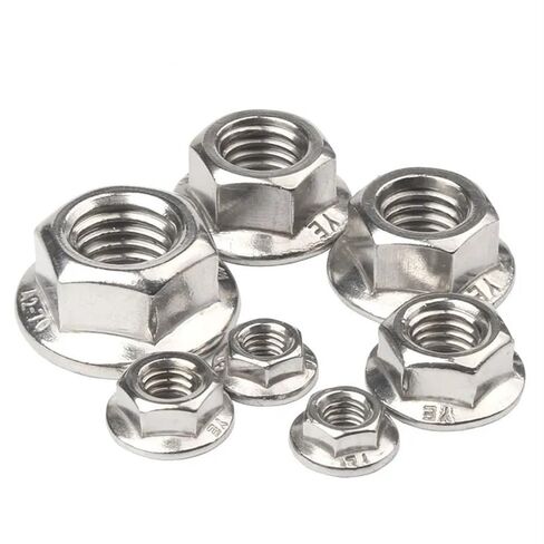 صواميل القفل، صواميل القفل، 1/10/50 قطعة شفة سداسية 304 من الفولاذ المقاوم للصدأ صامولة قفل أوتوماتيكية مسننة M3 M4 M5 M6 M8 M10 M12 M16 M20(M12 X 5pcs) in Kuwait