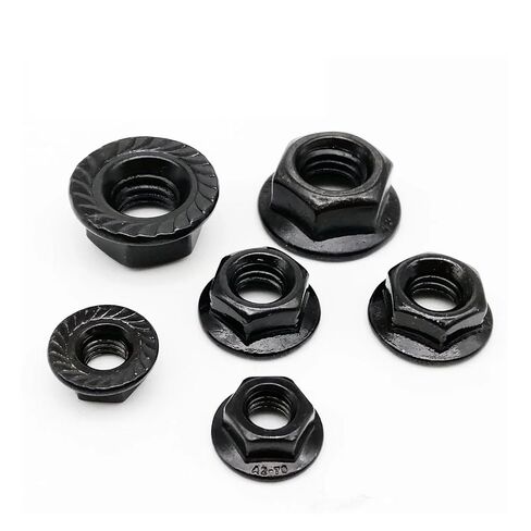 Lock Nuts, 2/10pc M3 M4 M5 M6 M8 M10 M12 Black A2-70 304 Stainless Steel Hex Head Serrated Spinlock Locknut DIN6923(M6 10pcs) in Saudi Arabia