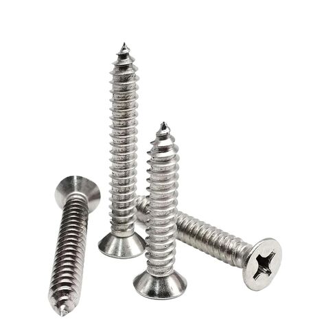 M3.5 M3.9 8/10/12/14-22/25/30 مللي متر مسمار برأس غاطس مسطح 304 A2 الفولاذ المقاوم للصدأ 50 قطعة (12 مللي متر ، 50 قطعة M3.9) in Kuwait