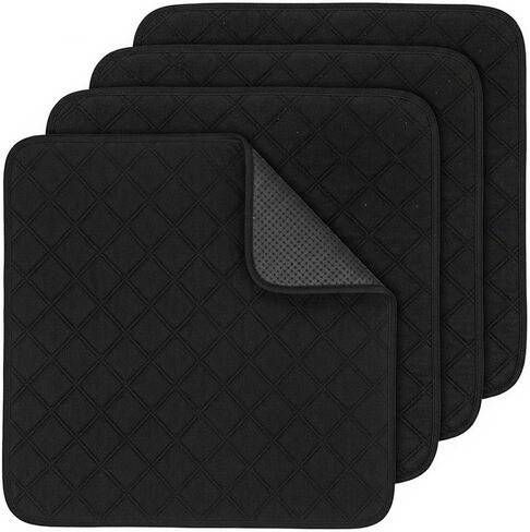 4 عبوات من وسادات الكراسي المقاومة للماء لسلس البول، وسادات حماية المقعد قابلة لإعادة الاستخدام مقاس 55.88 سم × 53.34 سم، غطاء مقعد واقي للكرسي قابل للغسل، وسادة ماصة لسلس البول غير قابلة للانزلاق للسرير والكرسي المتحرك والأطفال والحيوانات الأليفة in Kuwait