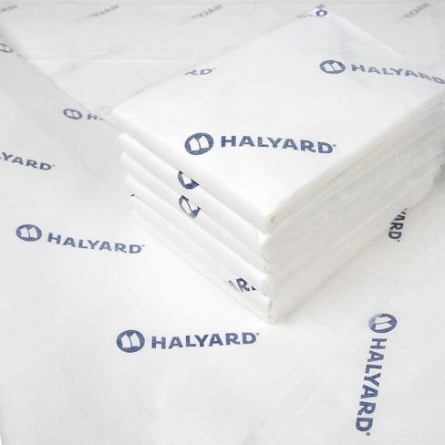 وسائد HALYARD الفاخرة للاستعمال مرة واحدة مقاس 30 × 36 وسادة Chux - علبة مكونة من 40 وسادة سرير للبالغين مع قلب مبطن للهواء للتحكم في الرطوبة والرائحة، وامتصاص ثقيل، إعادة وضع 300 رطل in Kuwait