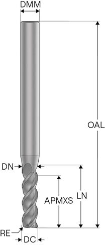 Seco Tools STR440.2-0.156-F3-R010.0-Z4 HTA Carbide Radius End Mill، طلاء HTA، 4 مزامير، قطر القطع 0.1563 بوصة، قطر الساق 0.1875 بوصة، الطول الإجمالي 2.000 بوصة، طول القطع 0.4688 بوصة in Kuwait