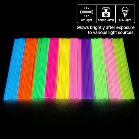 عبوات خيوط القلم ثلاثية الأبعاد المتوهجة في الظلام متوافقة مع 3Doodler Start+، آمنة ومنخفضة الحرارة 2.5 مم PCL، كل لون 10 قطع إجمالي 100 قطعة هدية للأطفال in Kuwait