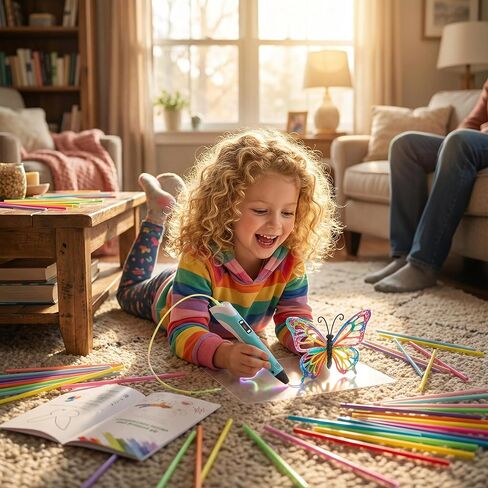عبوات خيوط القلم ثلاثية الأبعاد المتوهجة في الظلام متوافقة مع 3Doodler Start+، آمنة ومنخفضة الحرارة 2.5 مم PCL، كل لون 10 قطع إجمالي 100 قطعة هدية للأطفال in Kuwait
